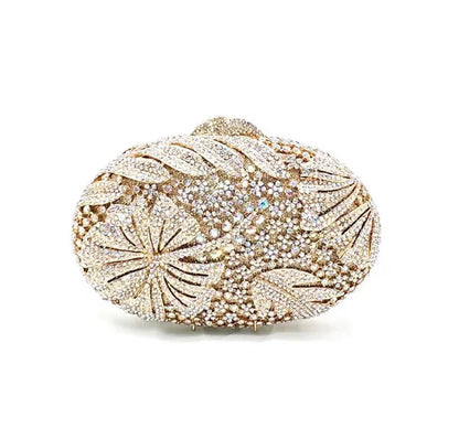 Glittering Crystal Luxury Evening Purse For Women New Designer Party Wedding Boutique Diamond Metallic Clutch Bags High Quality
