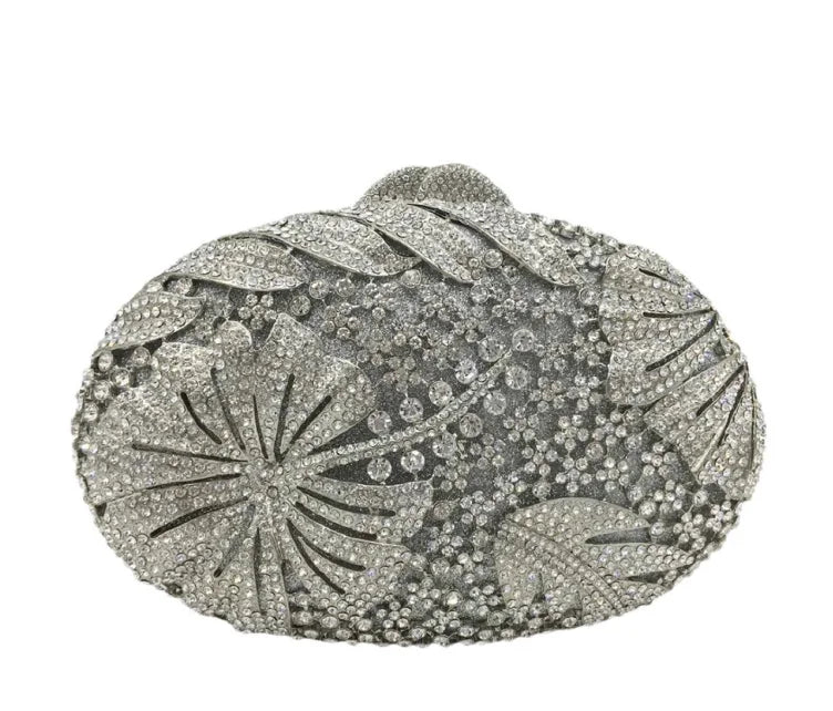 Glittering Crystal Luxury Evening Purse For Women New Designer Party Wedding Boutique Diamond Metallic Clutch Bags High Quality