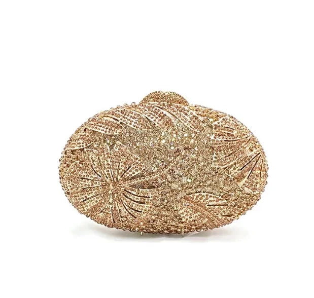 Glittering Crystal Luxury Evening Purse For Women New Designer Party Wedding Boutique Diamond Metallic Clutch Bags High Quality