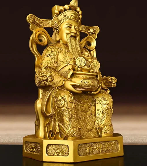 God of Wealth Decoration All Copper God of Wealth Decoration Home Study Office Desktop Decoration