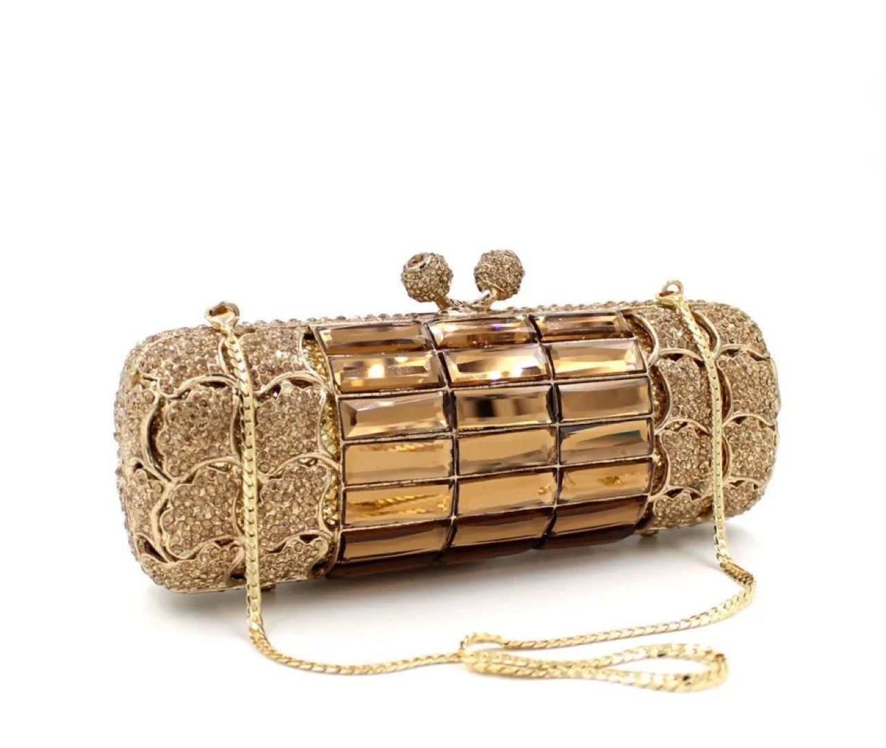 Gold Diamond Wedding Dress Bags Bridal Crystal Handbags Purses Metal Women Rhinestones Clutch Purse Designer Evening Bags