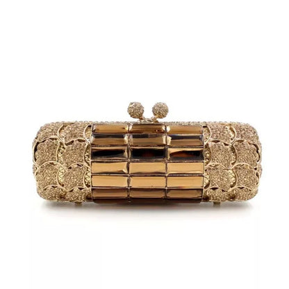 Gold Diamond Wedding Dress Bags Bridal Crystal Handbags Purses Metal Women Rhinestones Clutch Purse Designer Evening Bags