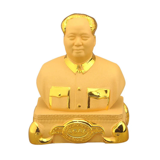 Gold  Mao  Figure Statue Resin Sculpture- The great chairman of China decorative figurine Home, car ornaments Souvenir