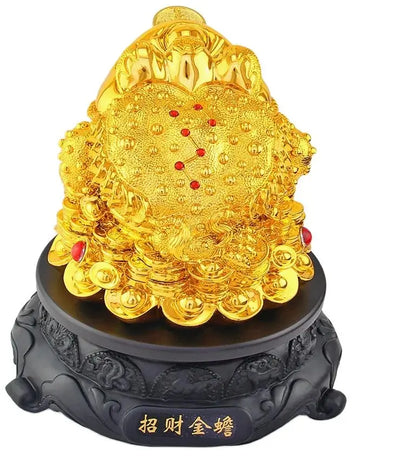 Gold all home deco Feng Shui Three Legged Money Frog Fortune LuckyToad with Chinese Coin Resin Craft Home Decoration accessories