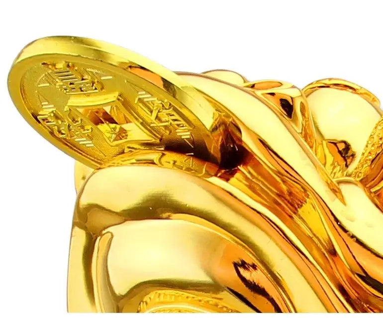 Gold all home deco Feng Shui Three Legged Money Frog Fortune LuckyToad with Chinese Coin Resin Craft Home Decoration accessories