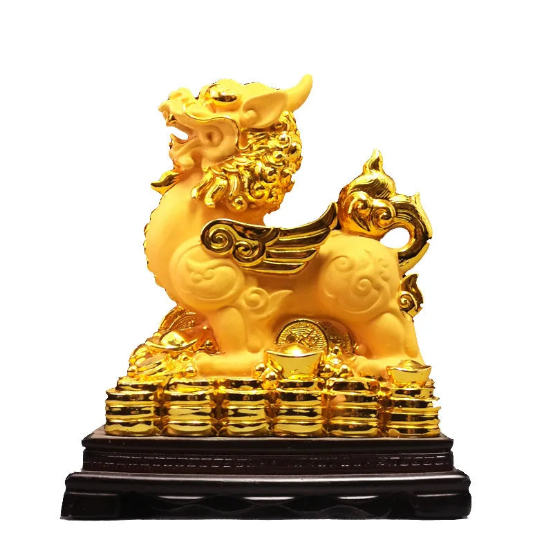 Gold placer lucky charm ornaments a pair of office living room town house decorations opening gifts wholesale