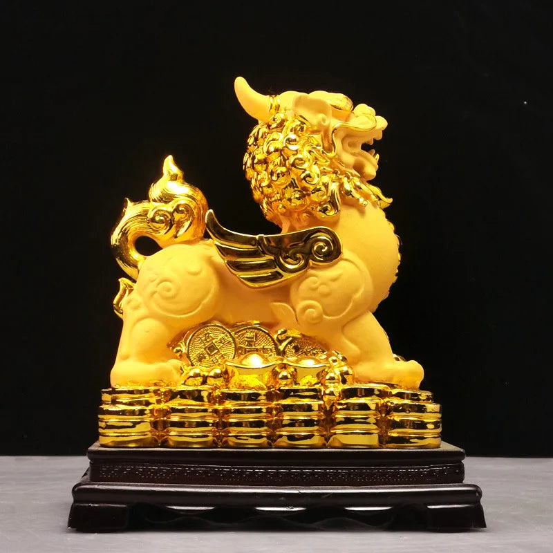 Gold placer lucky charm ornaments a pair of office living room town house decorations opening gifts wholesale