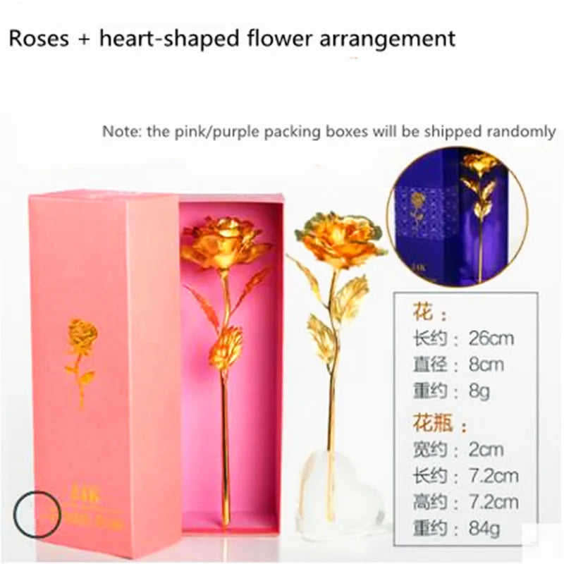 Gold roses 24-karat gold foil bouquet for Valentine's Day, birthday gift, Holiday party supplies