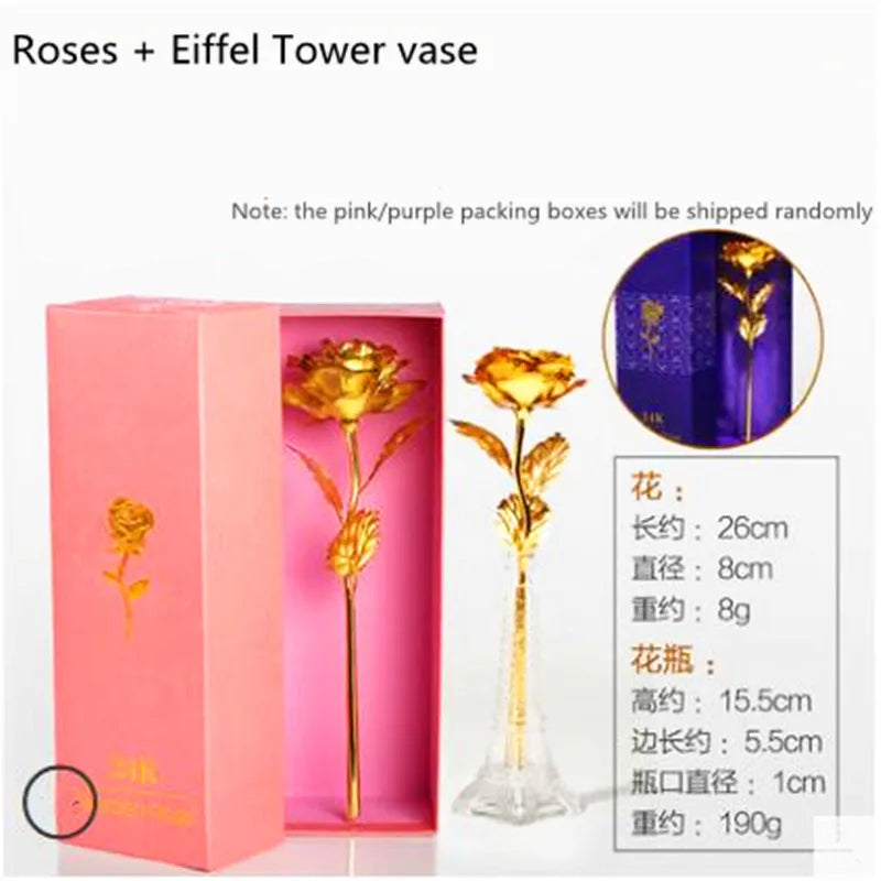 Gold roses 24-karat gold foil bouquet for Valentine's Day, birthday gift, Holiday party supplies