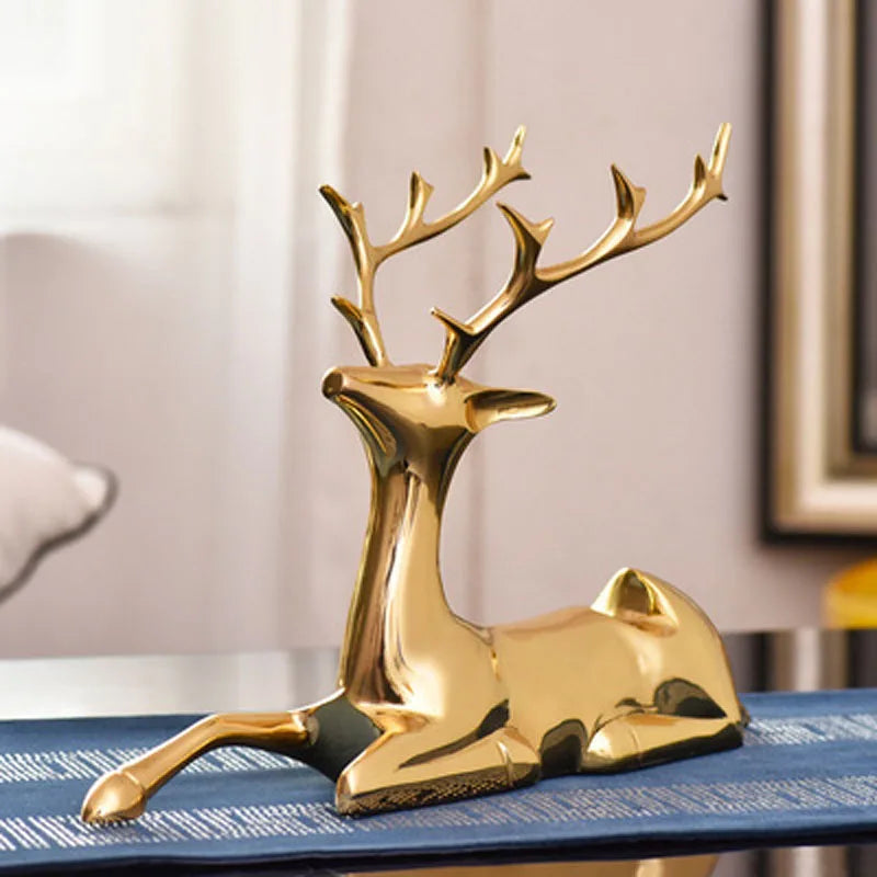 Golden Animal Copper Wine Rack, Luxury Crafts Ornaments, Home Decoration Accessories, Cafe, Living Room