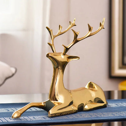 Golden Animal Copper Wine Rack, Luxury Crafts Ornaments, Home Decoration Accessories, Cafe, Living Room