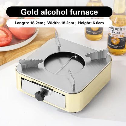 Golden Korean Army Hotpot Thickened commercial double ear Frying pan Dry pot basin Stainless steel Spanish seafood rice pot