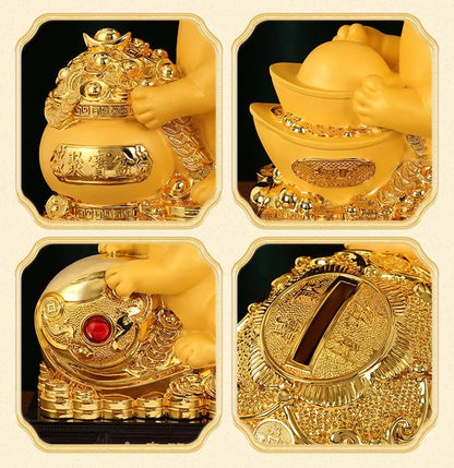 Golden Rabbit Fortune Decays Zodiac Rabbit Money Tank Ruyi Wangcai Living Room Decorations Celebration Mascot