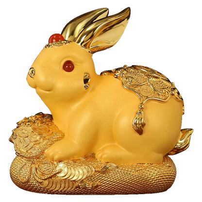 Golden Rabbit Fortune Decays Zodiac Rabbit Money Tank Ruyi Wangcai Living Room Decorations Celebration Mascot