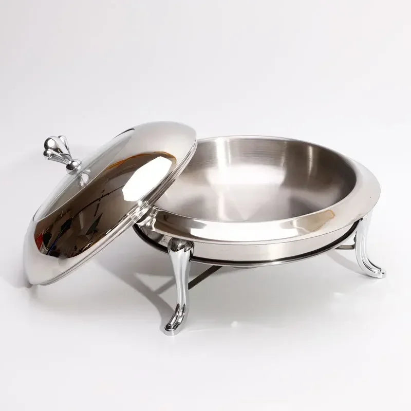 Golden Stainless Steel Alcohol Stove Household Commercial Removable Small Chafing Dish Solid Fuel Boiler Cooking Hot Pots