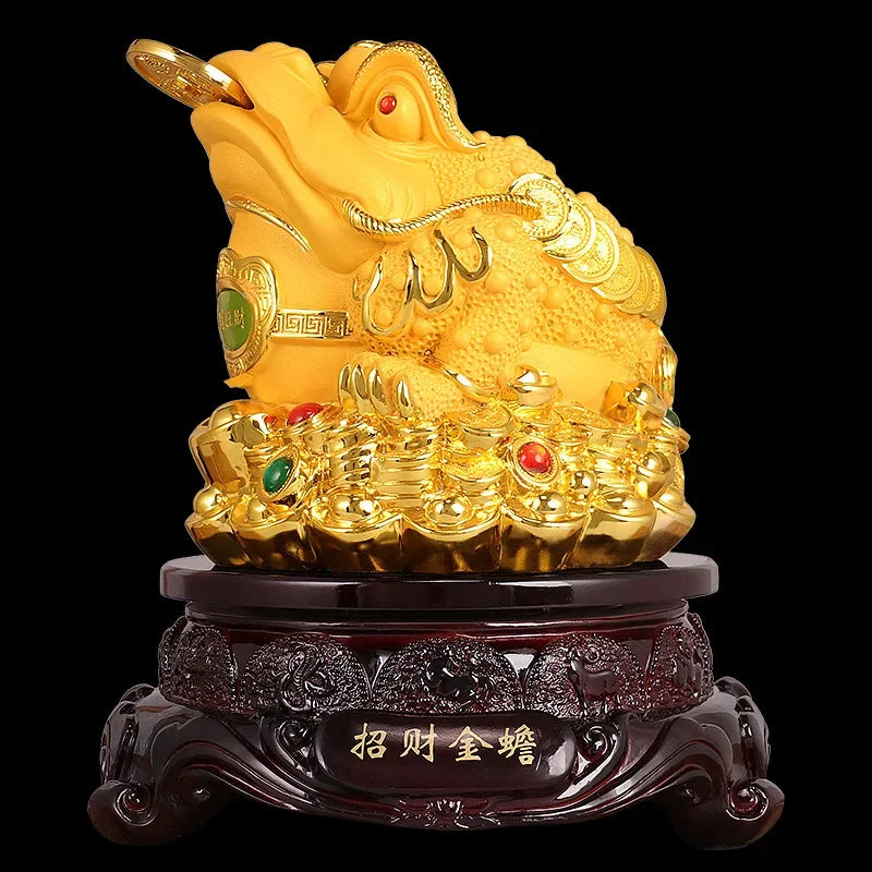 Golden Toad Decoration Lucky fortune Office Home decoration crafts Shop opening gifts