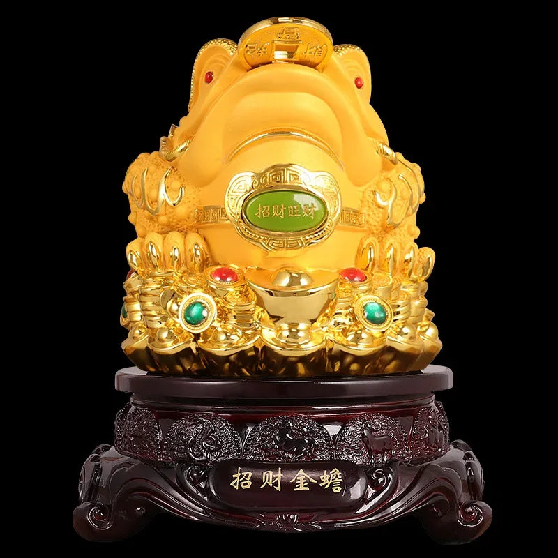 Golden Toad Decoration Lucky fortune Office Home decoration crafts Shop opening gifts