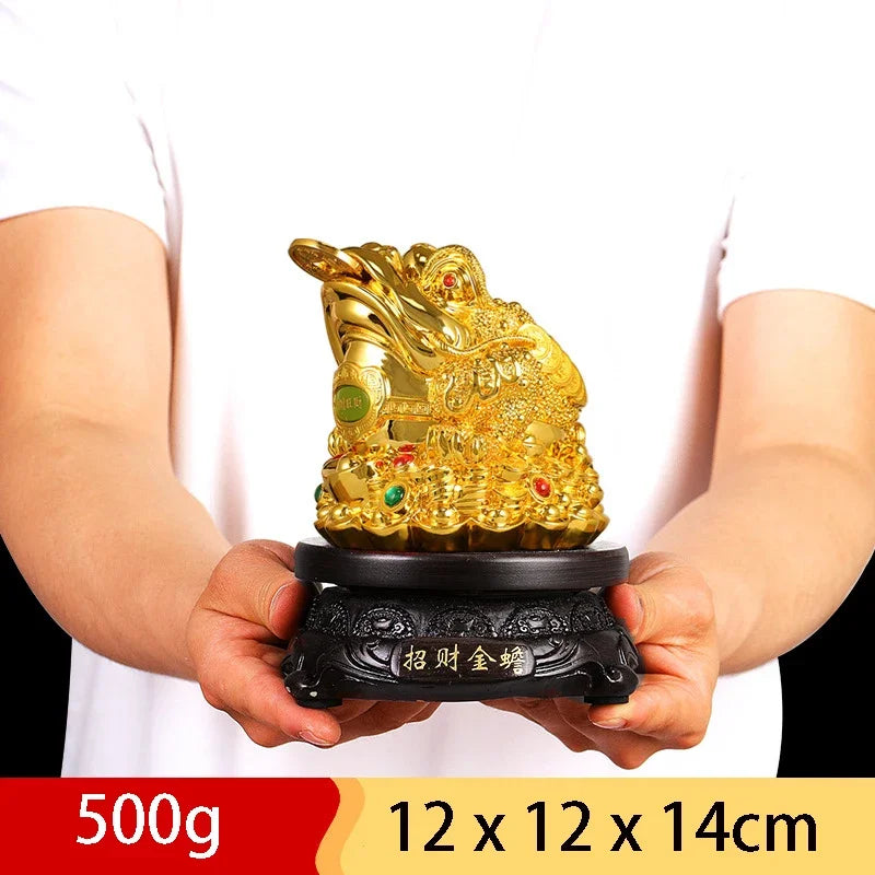 Golden Toad Decoration Lucky fortune Office Home decoration crafts Shop opening gifts