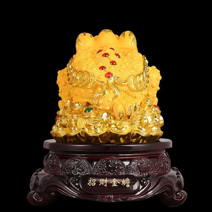 Golden Toad Decoration Lucky fortune Office Home decoration crafts Shop opening gifts