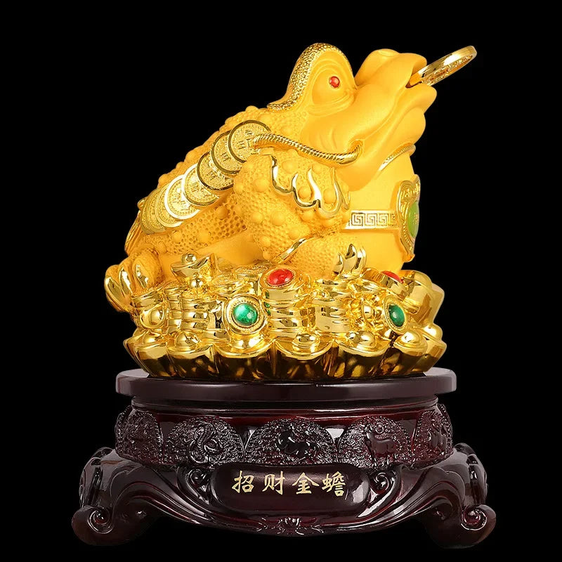 Golden Toad Decoration Lucky fortune Office Home decoration crafts Shop opening gifts