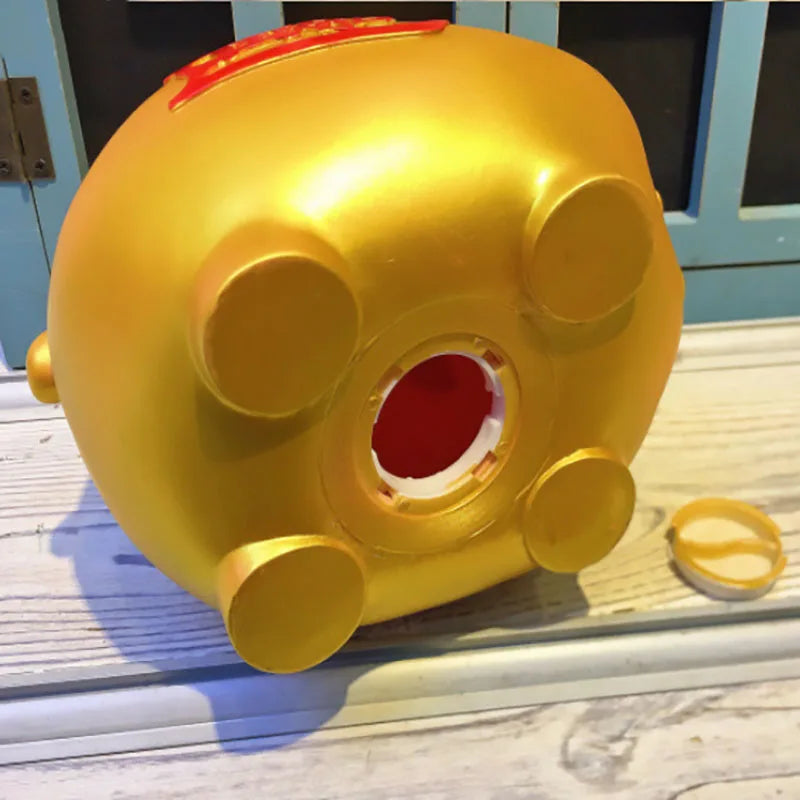 Golden cartoon piggy piggy bank Fall-resistant Lucky Pig Silver Coin Box Children's gift money saving box Home Decorations