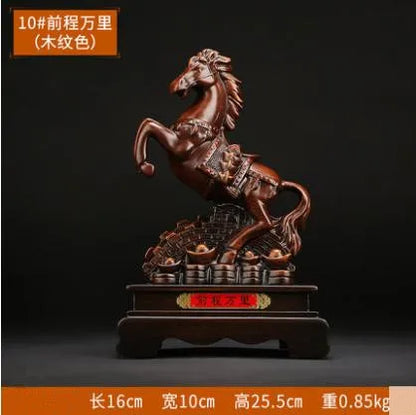 Golden horse statue handicrafts Great Wall horse household decoration feng shui mascot opening gifts good luck Resin decoration