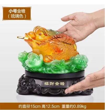 Golden toad Feng shui statue furnishing articles Lucky three feet toads and home decoration accessories household decoration