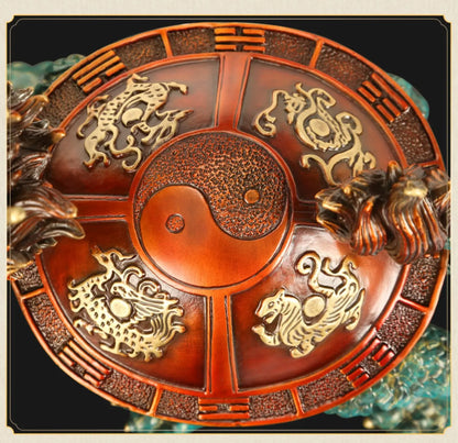 Good Omens Home Company Royal COPPER fortune Dragon turtle statue GOOD LUCK thriving business money Success FENG SHUI 50% OFF