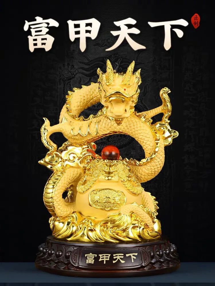 Good Omens Home SHOP Company gold Royal fortune Auspicious Dragon GOOD LUCK thriving business money Success FENG SHUI 50% OFF