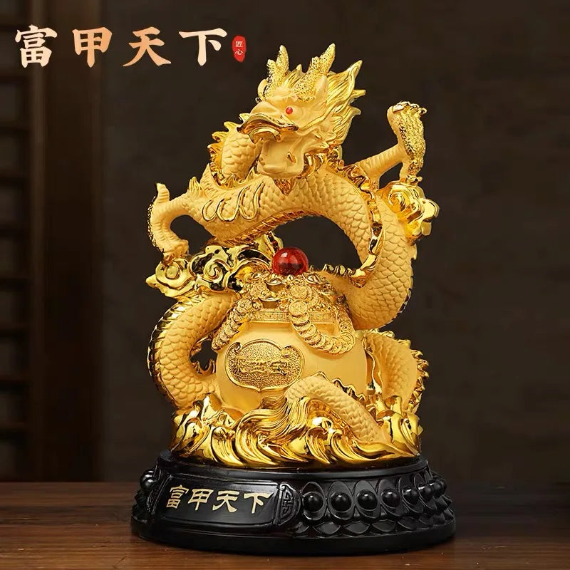 Good Omens Home SHOP Company gold Royal fortune Auspicious Dragon GOOD LUCK thriving business money Success FENG SHUI 50% OFF