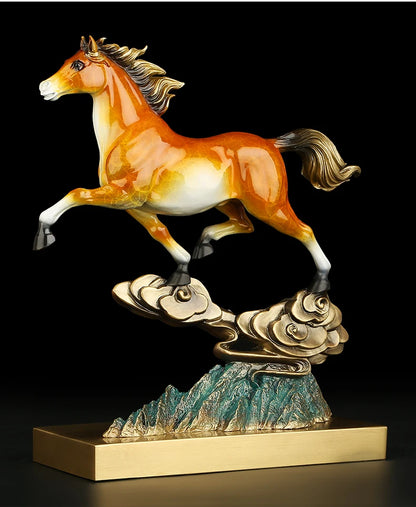 Good Success Omens Home Shop Company BRONZE PING BU QINGYU GOOD LUCK thriving business money FENG SHUI Flying Horse 50% OFF