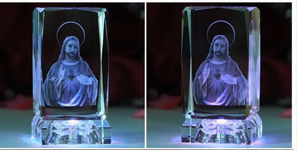 Good gift # Christianity Christmas Christening & Baptism Easter Halloween Jesus Christ 3D crystal art sculpture statue-FREE SHIP