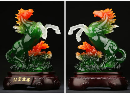 Good luck FENG SHUI decorative statue HOME OFFICE company SHOP Efficacious Talisman Money Drawing Success crystal horse