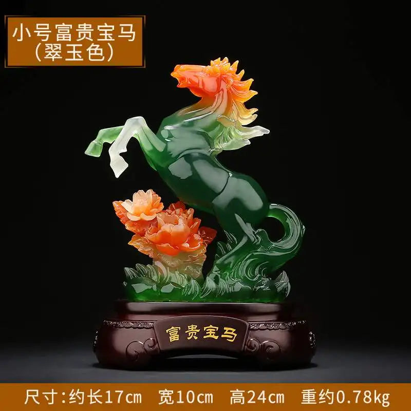 Good luck FENG SHUI decorative statue HOME OFFICE company SHOP Efficacious Talisman Money Drawing Success crystal horse