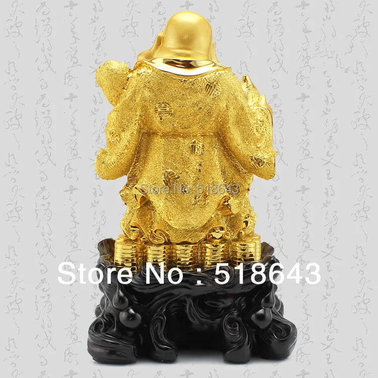 Good luck Gold-plated smiling Buddha maitreya Buddha furnishing articles opening moved into high-end gifts home decoration
