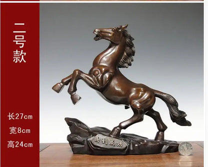 Good luck-Success GOOD HOME Company business decorative KAIGUANG FENG SHUI bronze HORSE  statue Mascot # home art  large