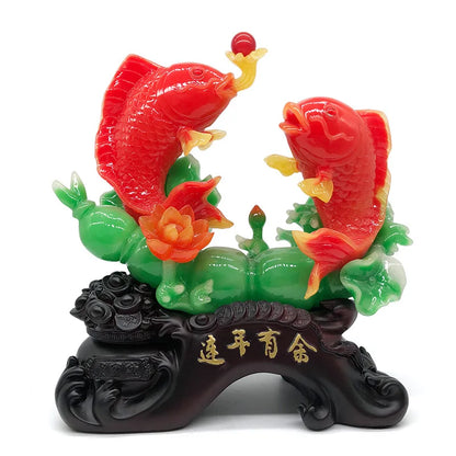 Good luck factory wholesale resin annual surplus Arowana ornaments home living room lobby company decoration 0406.