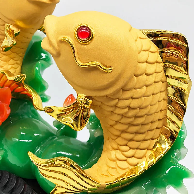 Good luck factory wholesale resin annual surplus Arowana ornaments home living room lobby company decoration 0406.