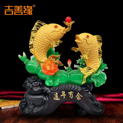 Good luck factory wholesale resin annual surplus Arowana ornaments home living room lobby company decoration 0406.