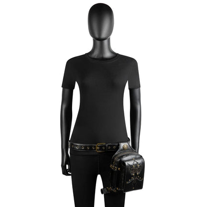 Gothic Waist Bag Fanny Pack Leather Steampunk Leg Bag Crossbody Shoulder Bags