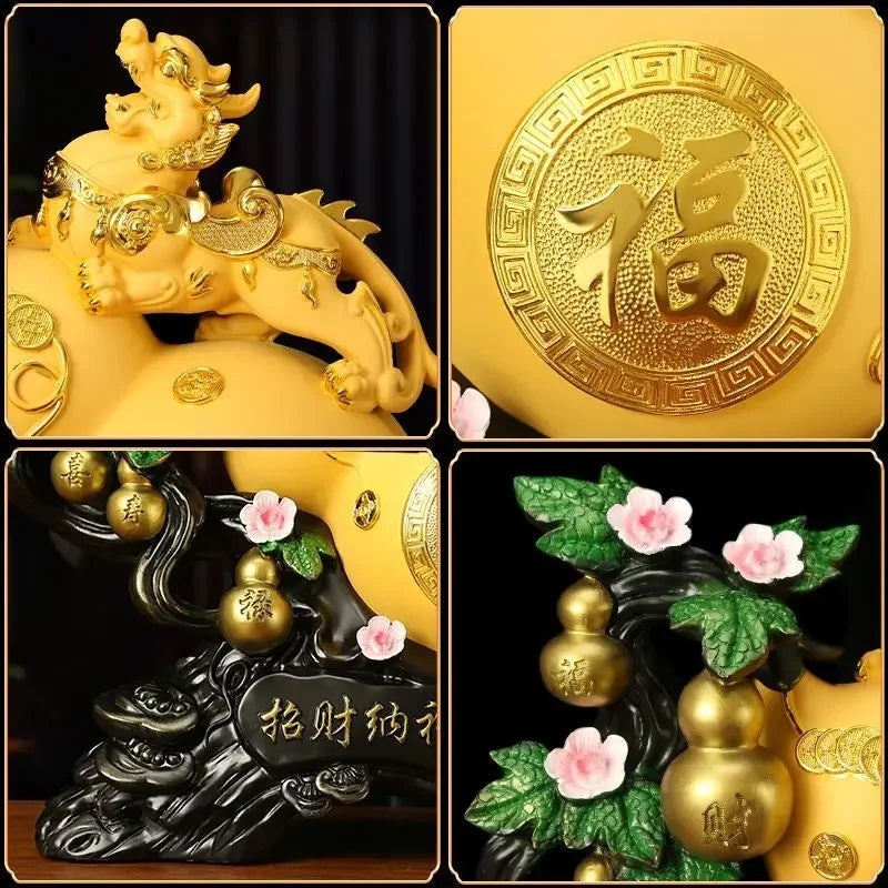 Gourd Brave Ornaments Attract Wealth Large Fortune Housewarming Living Room Wine Cooler TV Cabinet Home Decor