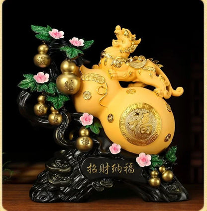 Gourd Brave Ornaments Attract Wealth Lucky Fortune House Living Room Wine Cooler TV Cabinet Home Miniatures