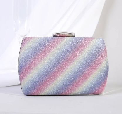 Gradient Rainbow Print Clutch purse wallet Women's Small clutches Bag Messenger Bags  Evening Purse Bridal Wedding Handbag gift