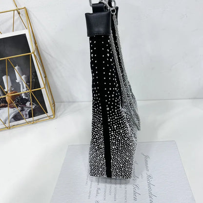 Gradient diamond bag female 2023 new high-quality flash diamond bag cross-body portable shoulder back omnimatch female bag