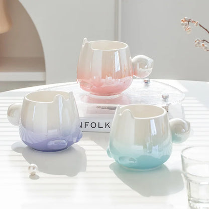 Gradual Fox Ceramic Mug Exquisite Pearl Glaze Coffee Cup for Coffee Cups Free Shipping Christmas Mugs Drinkware Unusual Tea Cup