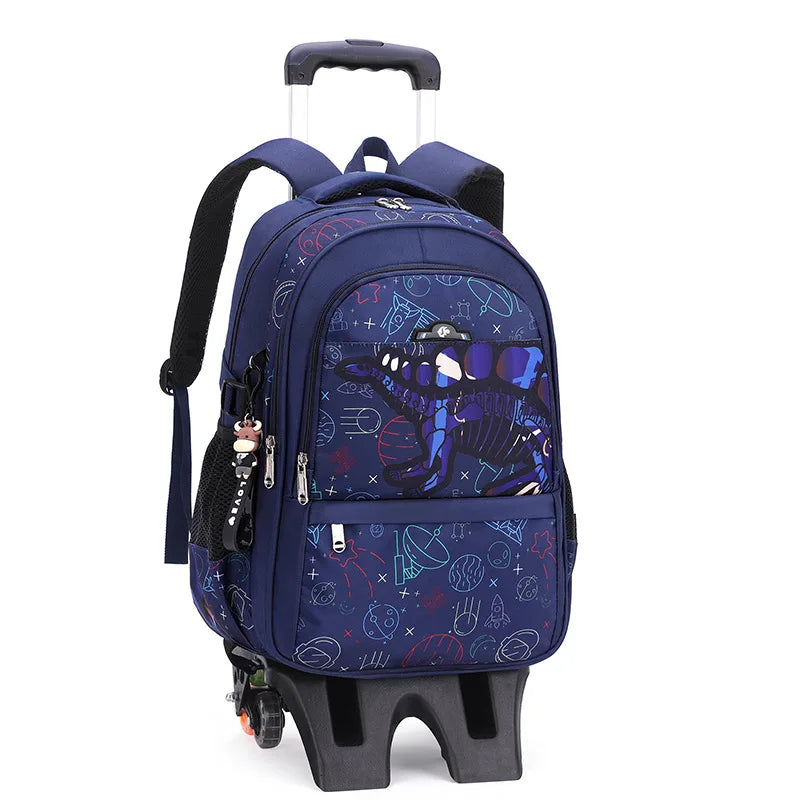 Graffiti Trolley Children School Bags Mochila Kid Backpacks With Wheel Trolley Luggage For Girls Boys backpack Backbag Schoolbag