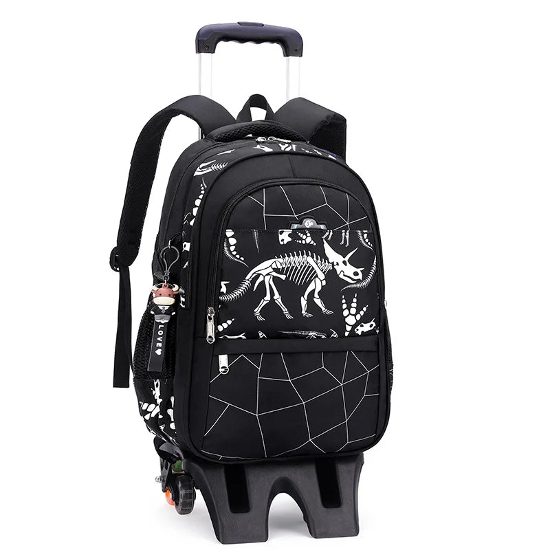 Graffiti Trolley Children School Bags Mochila Kid Backpacks With Wheel Trolley Luggage For Girls Boys backpack Backbag Schoolbag