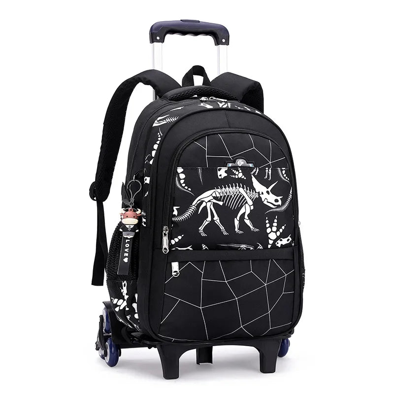 Graffiti Trolley Children School Bags Mochila Kid Backpacks With Wheel Trolley Luggage For Girls Boys backpack Backbag Schoolbag