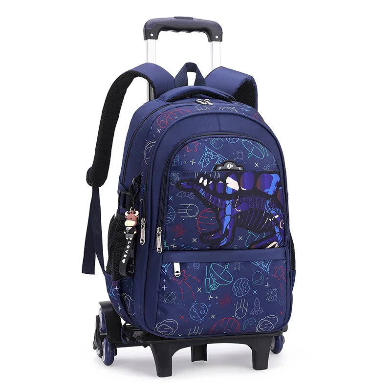 Graffiti Trolley Children School Bags Mochila Kid Backpacks With Wheel Trolley Luggage For Girls Boys backpack Backbag Schoolbag