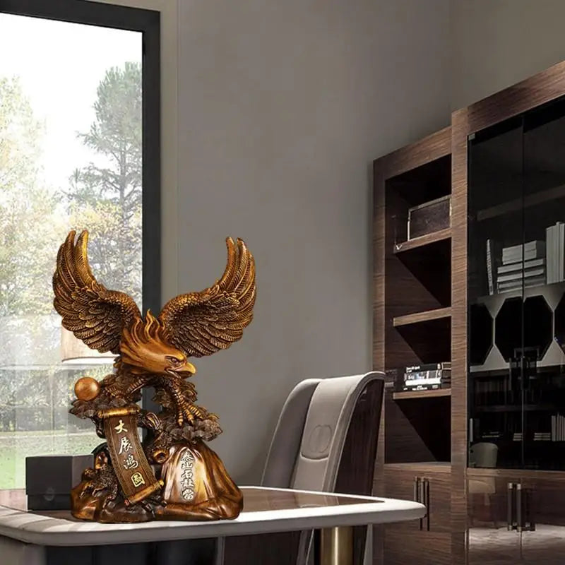 Grand Exhibition Grand Plan Dapeng Eagle Decoration New Chinese Office Home Decoration Company Opening Gift